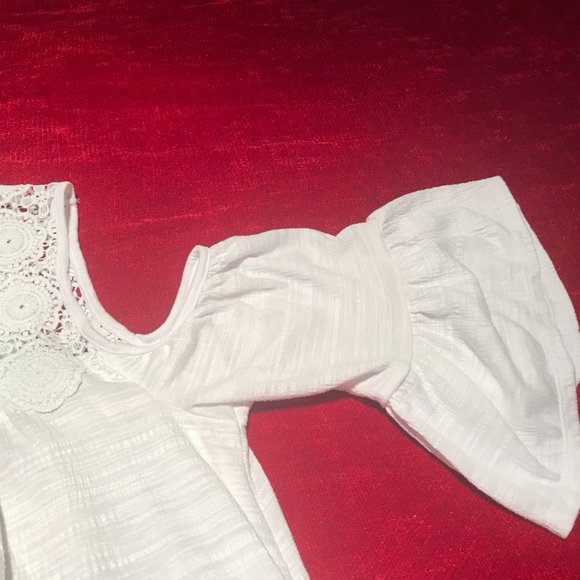 Time and Tru Cold ShoulderBoho Hippie Lace Blouse - Picture 6 of 6